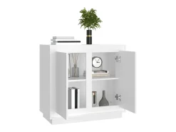 Aparador de madera contrachapada blanco 80x34x75 cm ES41797
