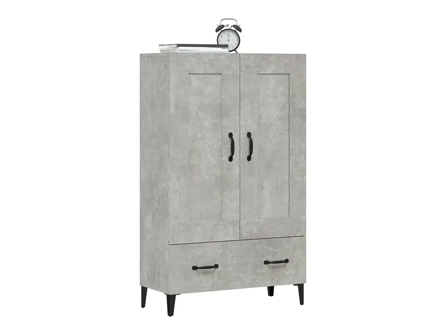 Aparador de madera contrachapada gris hormigón 70x31x115 cm ES45134
