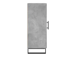 Aparador de madera contrachapada gris hormigón 34,5x34x90 cm