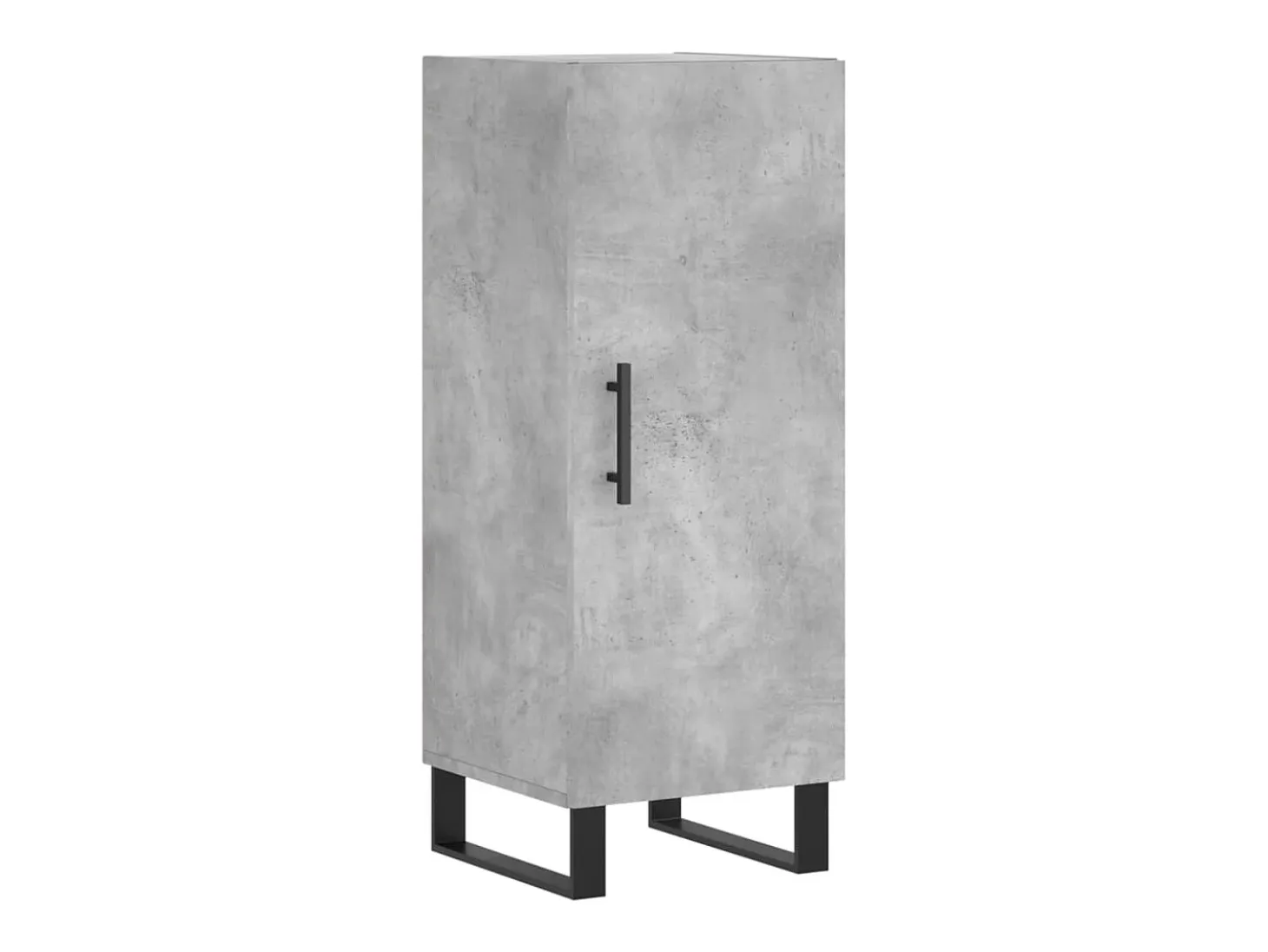 Aparador de madera contrachapada gris hormigón 34,5x34x90 cm