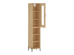 Aparador de madera contrachapada roble Sonoma 34,5x34x180 cm