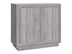 Aparador de madera contrachapada gris Sonoma 80x34x75 cm