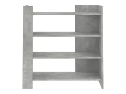 Aparador de madera contrachapada gris hormigón 73,5x35x75 cm