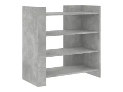 Aparador de madera contrachapada gris hormigón 73,5x35x75 cm