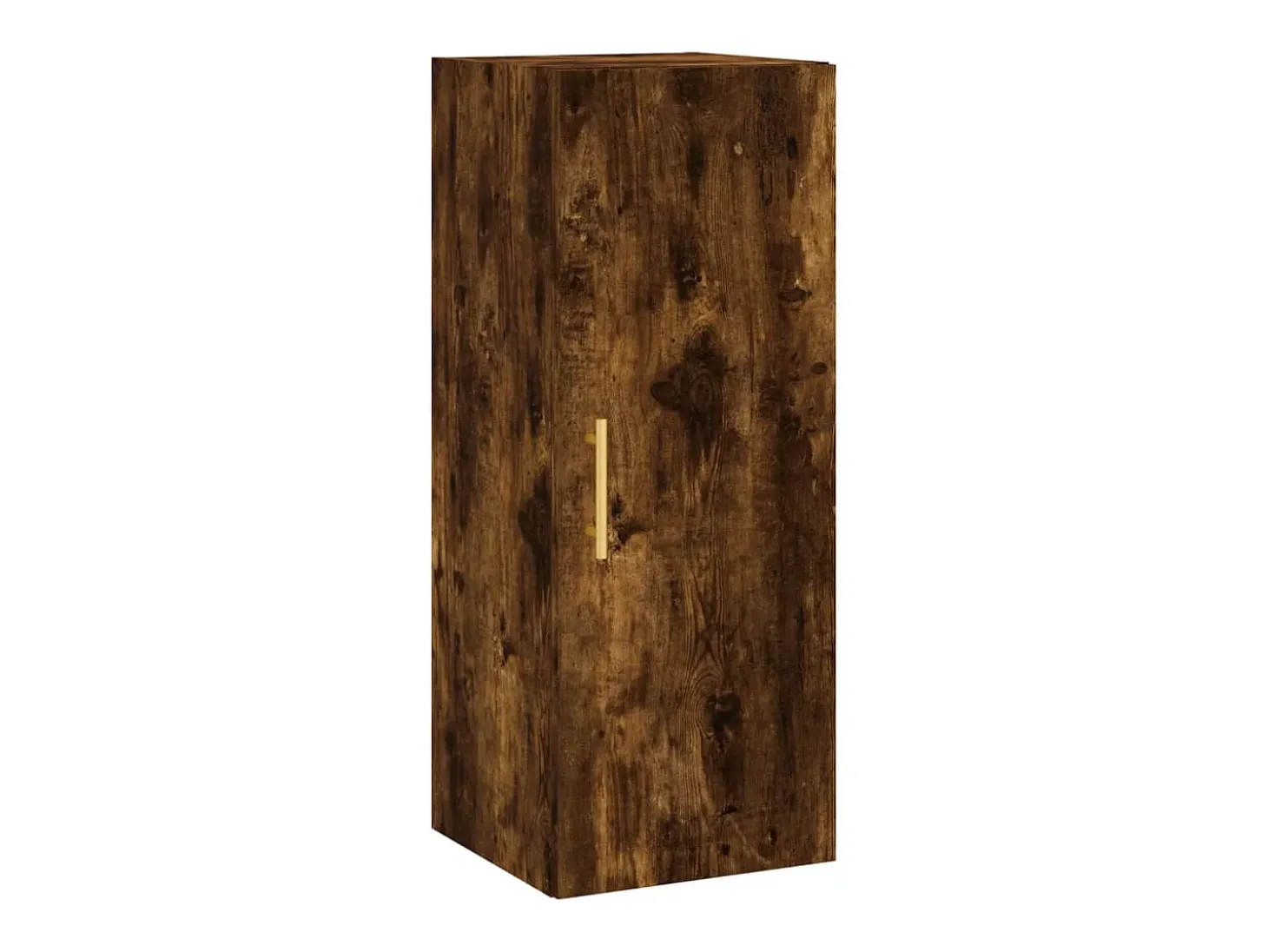 Aparador de madera contrachapada roble ahumado 34,5x34x180 cm