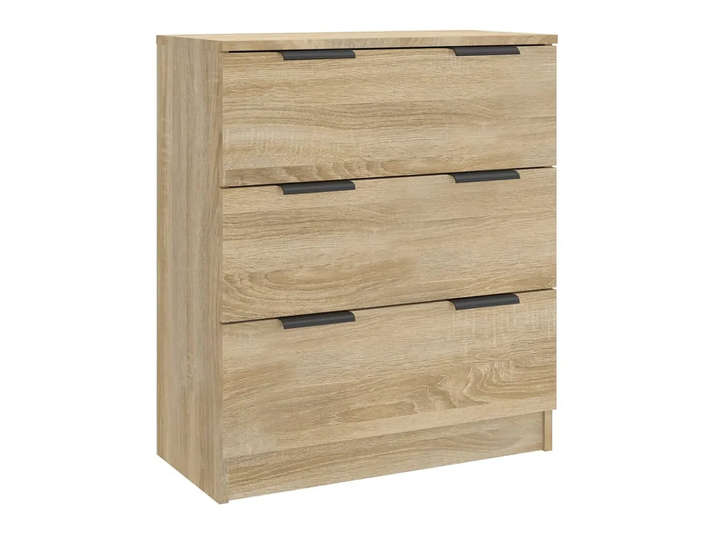 Aparador de madera contrachapada color roble Sonoma 60x30x70 cm ES84910