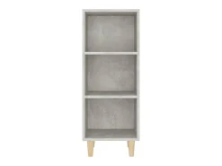 Aparador de madera contrachapada gris hormigón 34,5x32,5x90 cm