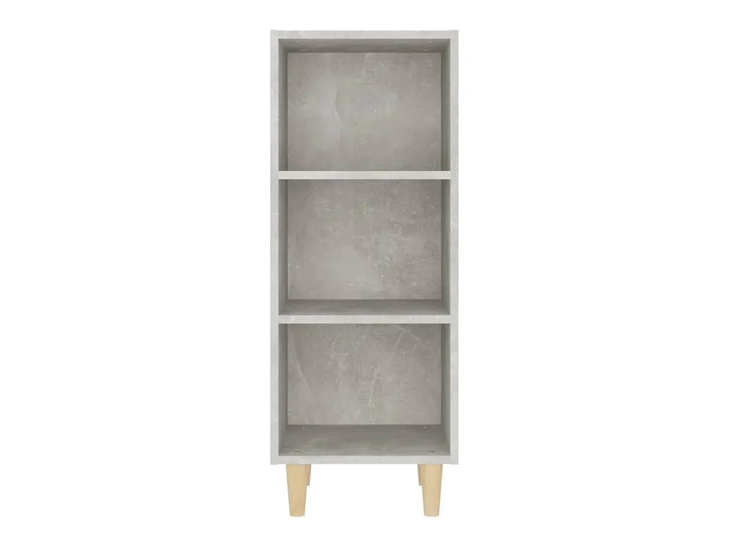 Aparador de madera contrachapada gris hormigón 34,5x32,5x90 cm