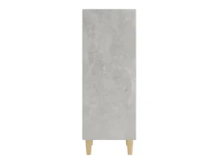 Aparador de madera contrachapada gris hormigón 34,5x32,5x90 cm