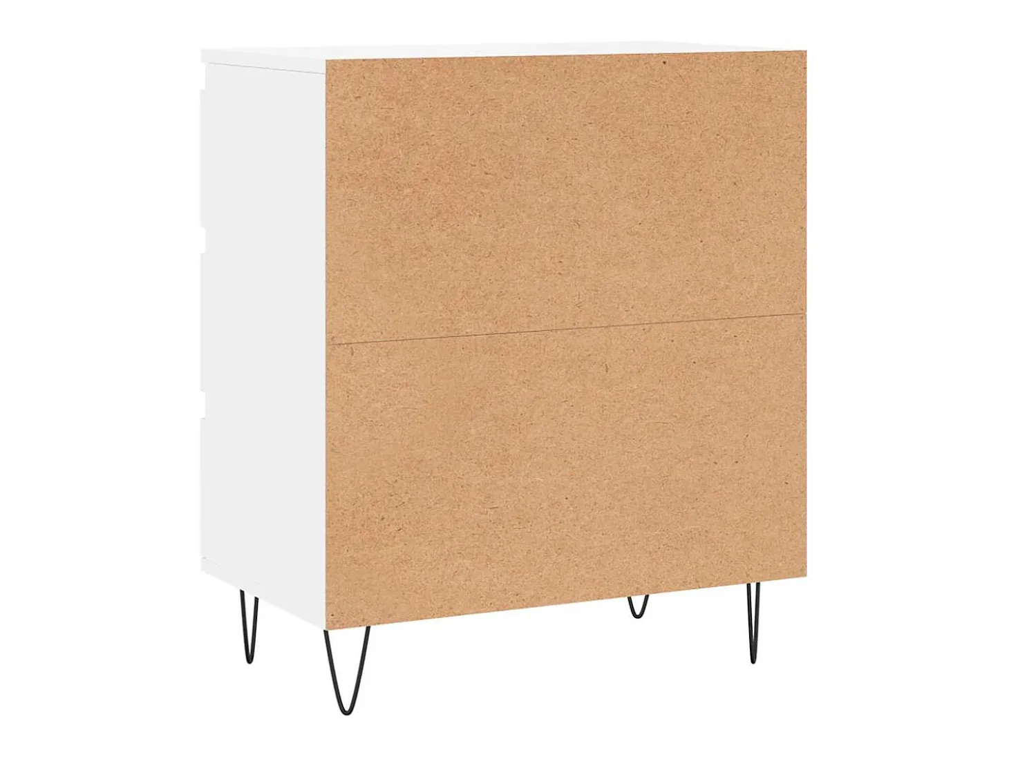 Aparador de madera contrachapada blanco 60x35x70 cm
