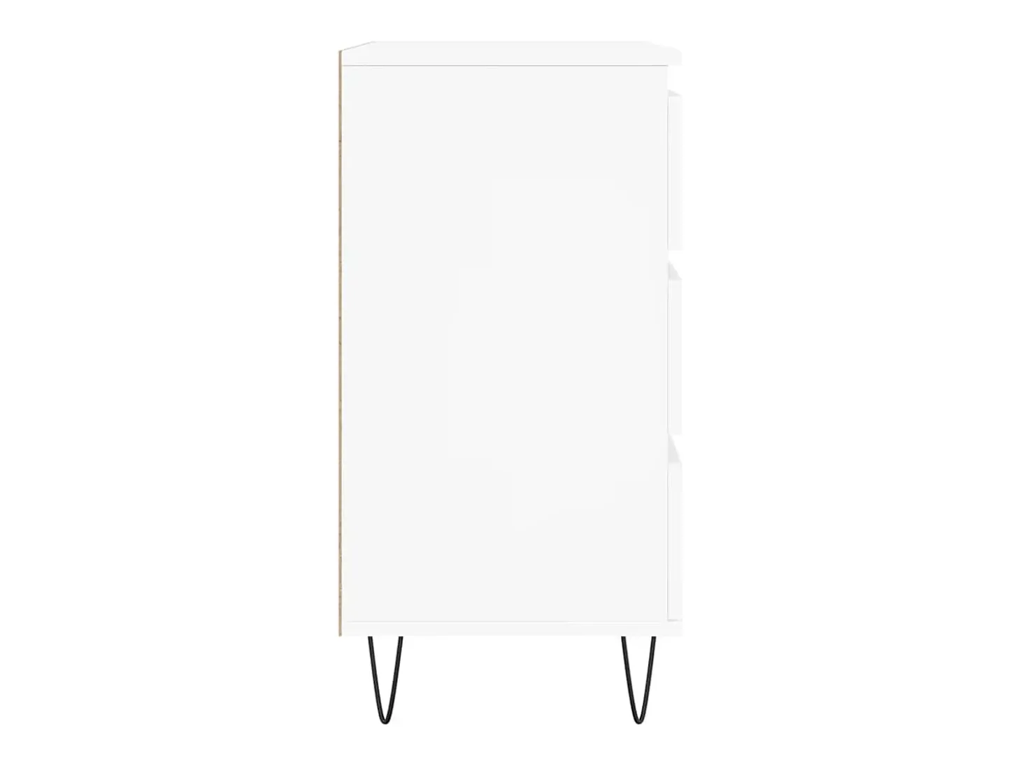 Aparador de madera contrachapada blanco 60x35x70 cm
