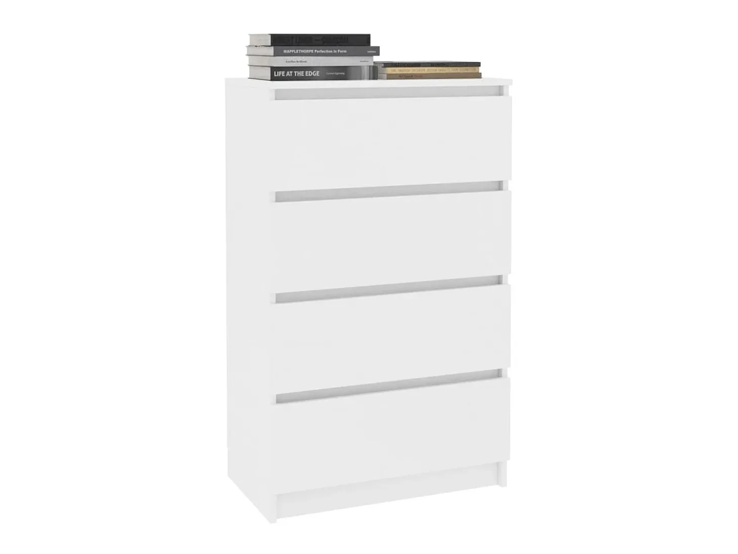 Aparador de madera contrachapada blanco 60x35x98,5 cm ES85725