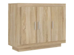 Aparador de madera contrachapada color roble Sonoma 92x35x75 cm
