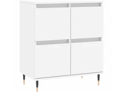 Aparador de madera contrachapada blanco 60x35x70 cm ES38420