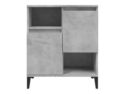 Aparador de madera contrachapada gris hormigón 60x35x70 cm