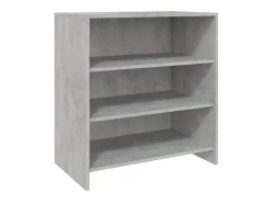 Aparador de madera contrachapada gris hormigón 70x40,5x75 cm ES93476