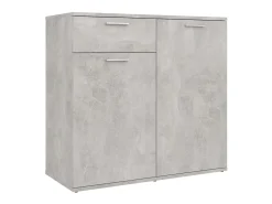 Aparador de madera contrachapada gris hormigón 80x36x75 cm ES57838