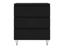 Aparador de madera contrachapada negro 60x35x70 cm ES89489