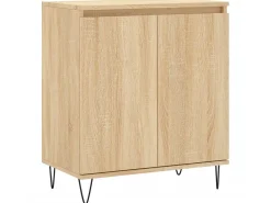 Aparador de madera contrachapada roble Sonoma 60x35x70 cm ES79848