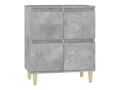 Aparador de madera contrachapada gris hormigón 60x35x70 cm
