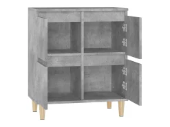 Aparador de madera contrachapada gris hormigón 60x35x70 cm