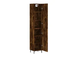 Aparador de madera contrachapada roble ahumado 34,5x34x180 cm ES47461