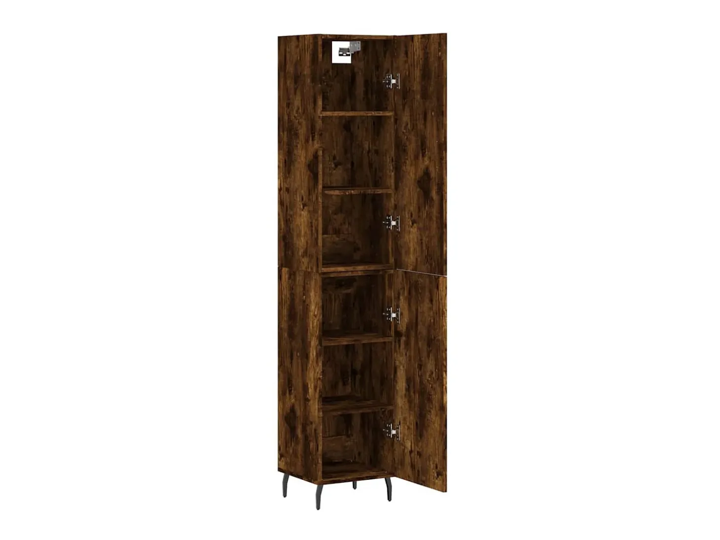 Aparador de madera contrachapada roble ahumado 34,5x34x180 cm ES47461