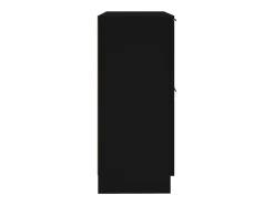 Aparador de madera contrachapada negro 30x30x70 cm