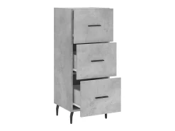 Aparador de madera contrachapada gris hormigón 34,5x34x90 cm ES33690