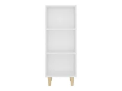 Aparador de madera contrachapada blanco 34,5x32,5x90 cm