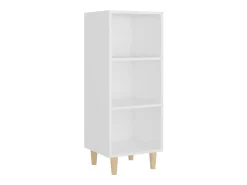 Aparador de madera contrachapada blanco 34,5x32,5x90 cm