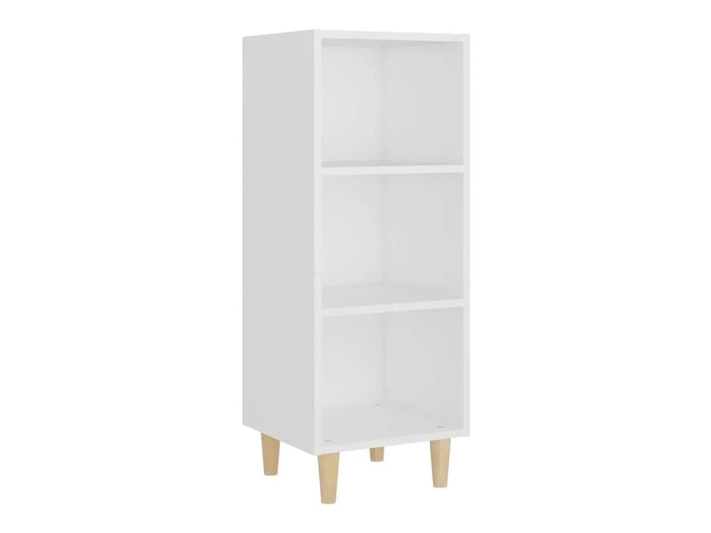 Aparador de madera contrachapada blanco 34,5x32,5x90 cm