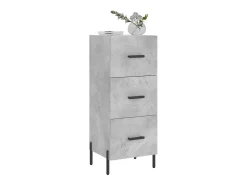 Aparador de madera contrachapada gris hormigón 34,5x34x90 cm ES64997