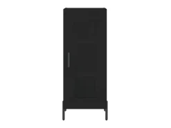 Aparador de madera contrachapada negro 34,5x34x90 cm ES68831