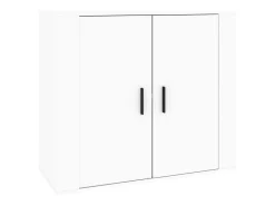 Aparador de madera contrachapada blanco 80x33x70 cm