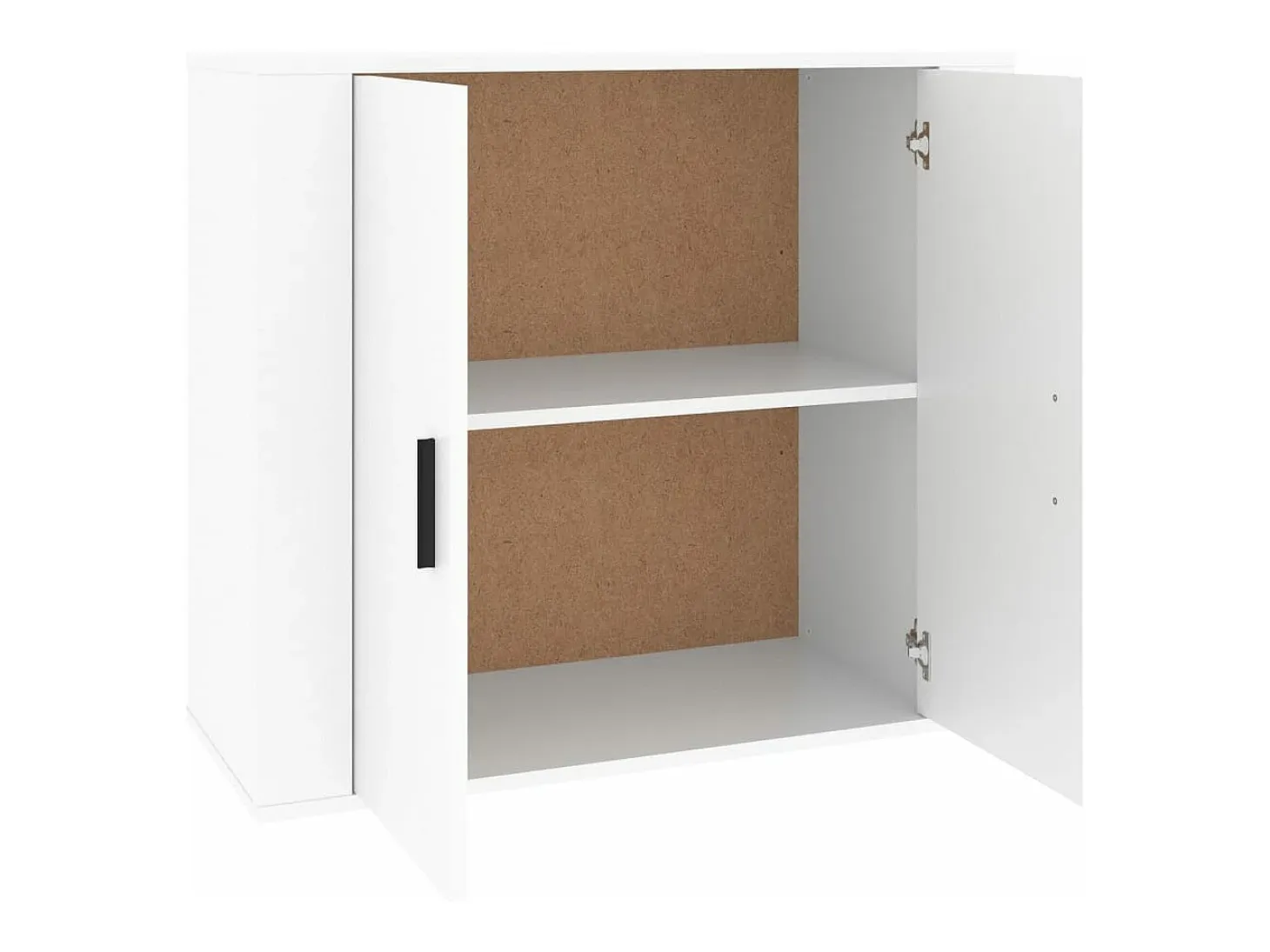 Aparador de madera contrachapada blanco 80x33x70 cm
