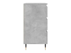 Aparador de madera contrachapada gris hormigón 60x35x70 cm