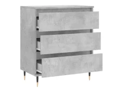 Aparador de madera contrachapada gris hormigón 60x35x70 cm
