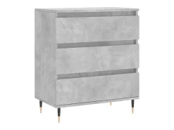 Aparador de madera contrachapada gris hormigón 60x35x70 cm