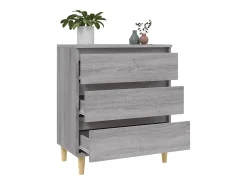 Aparador de madera contrachapada gris Sonoma 60x35x70 cm