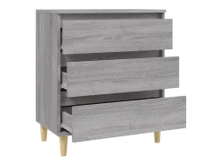 Aparador de madera contrachapada gris Sonoma 60x35x70 cm