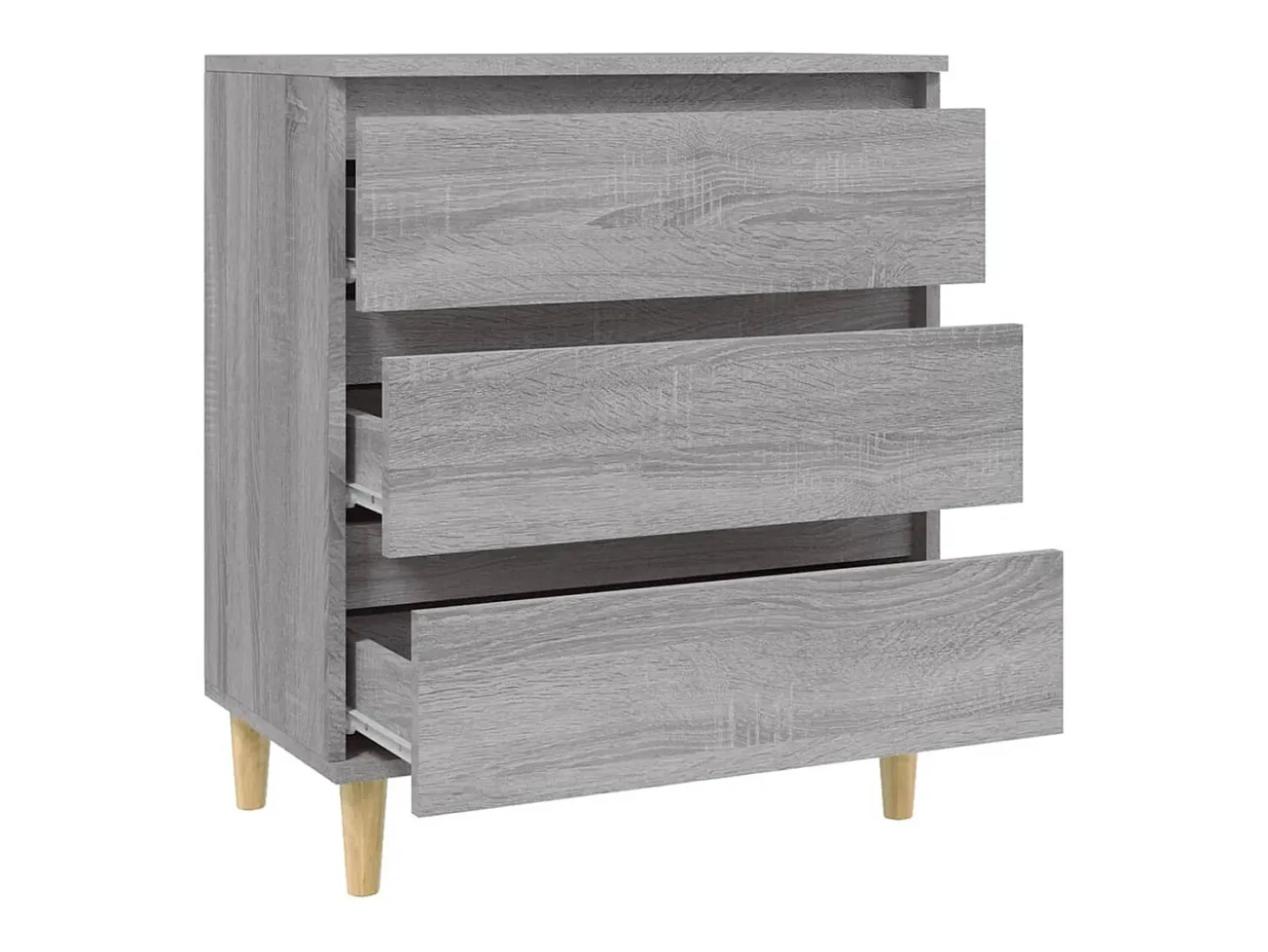 Aparador de madera contrachapada gris Sonoma 60x35x70 cm