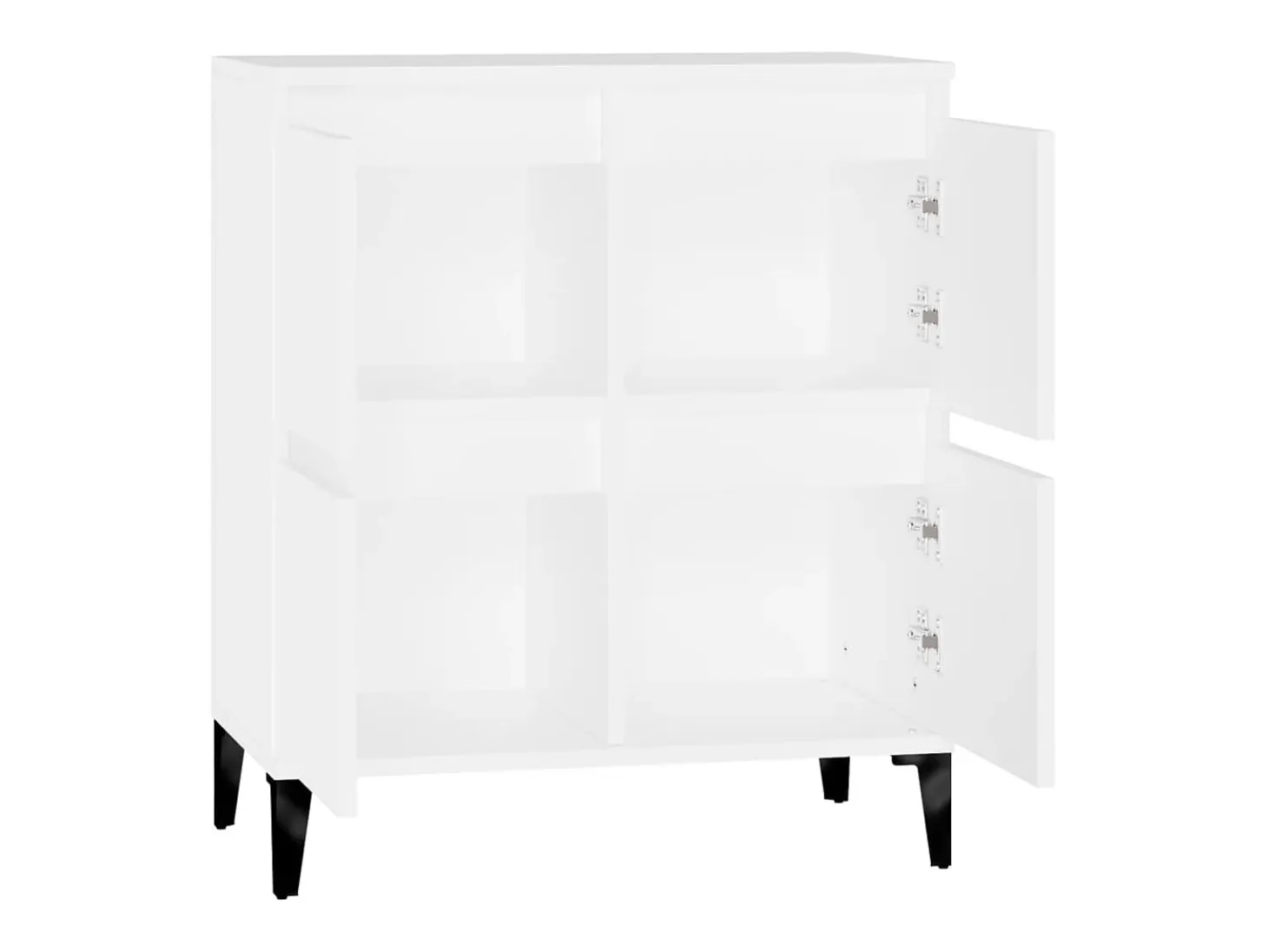 Aparador de madera contrachapada blanco 60x35x70 cm