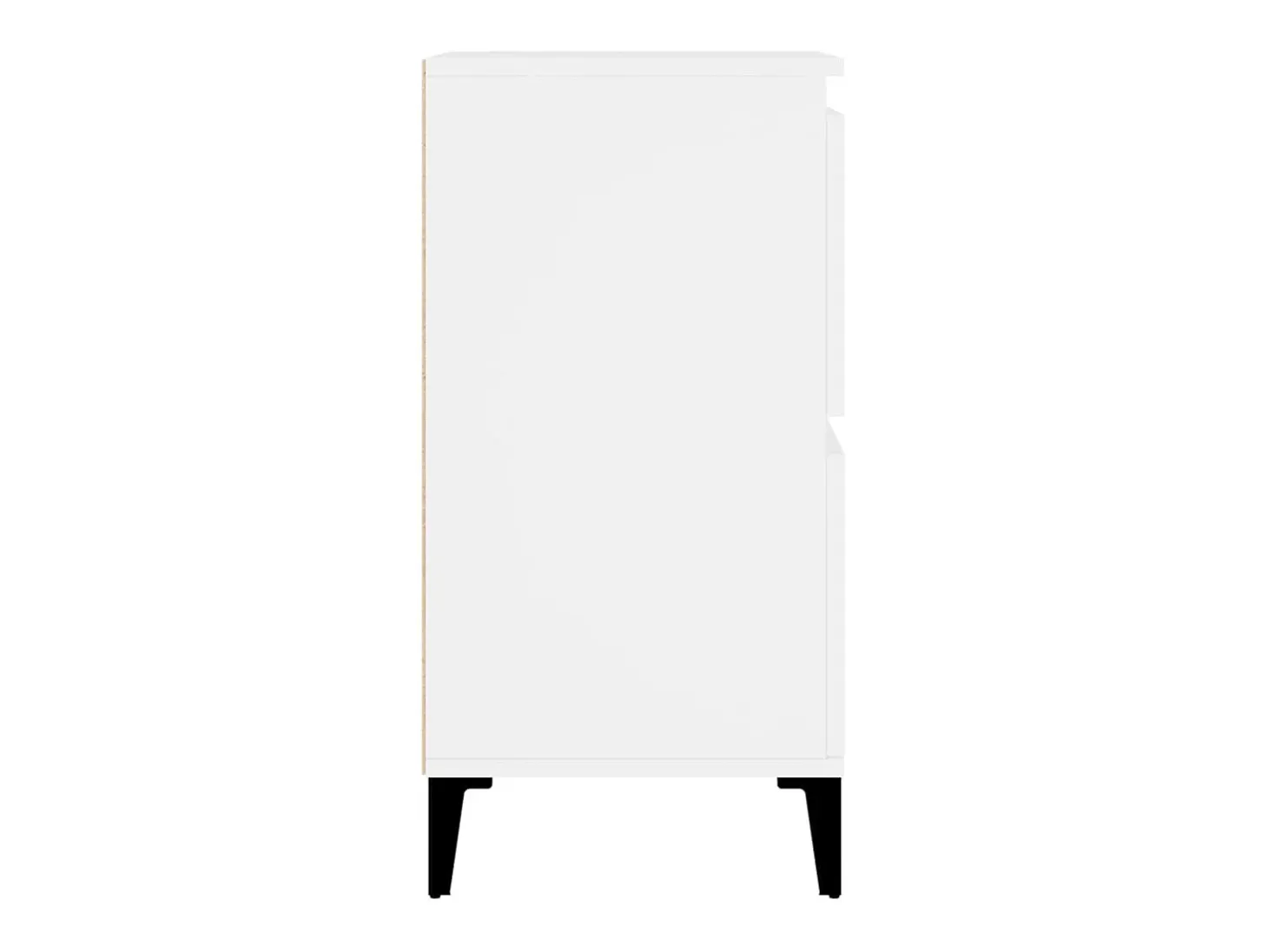 Aparador de madera contrachapada blanco 60x35x70 cm