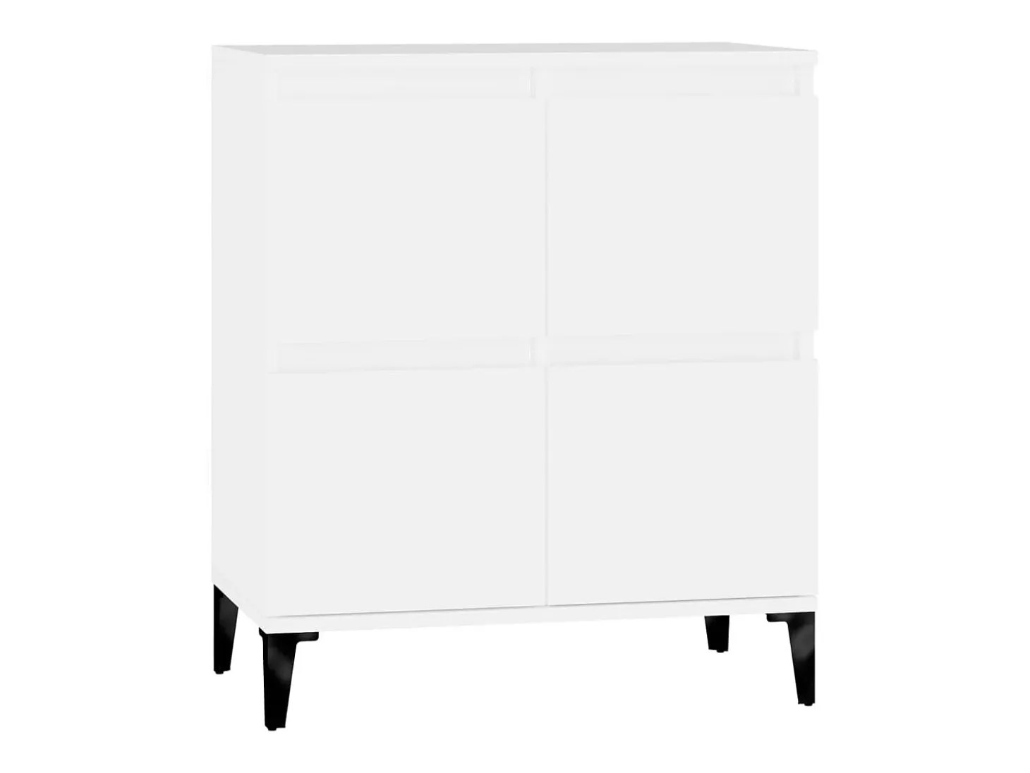 Aparador de madera contrachapada blanco 60x35x70 cm