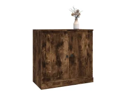 Aparador de madera contrachapada roble ahumado 70x35,5x67,5 cm