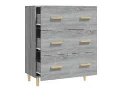 Aparador de madera contrachapada gris Sonoma 70x34x90 cm ES19522