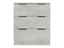 Aparador de madera contrachapada gris hormigón 60x30x70 cm ES12576