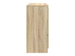 Aparador de madera contrachapada roble sonoma 100x35x76 cm