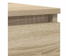 Aparador de madera contrachapada roble sonoma 100x35x76 cm